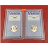 Image 1 : 2 AACGS Graded 1976 Kennedy Half-Dollars