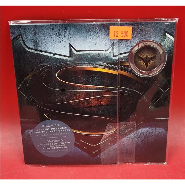 Batman vs. Superman Canadian Lenticular Coin & Trading Card Set