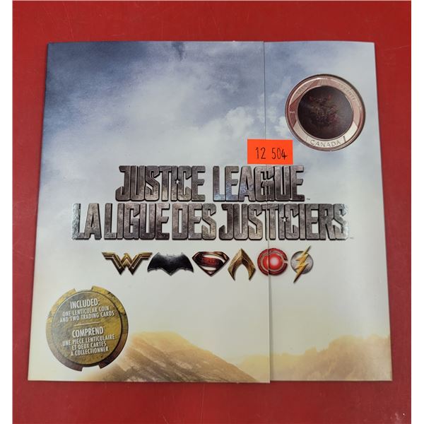 Justice League Canadian Lenticular Coin & Trading Card Set
