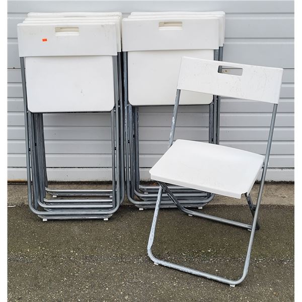 Lot of White Foldable Chairs