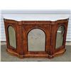 Image 1 : Victorian Burr Walnut Mirrored Credenza/Sideboard w/ Marble Top