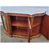 Image 2 : Victorian Burr Walnut Mirrored Credenza/Sideboard w/ Marble Top