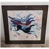 Image 1 : Framed "Cave Paintings II" Print by Li Zhongliang