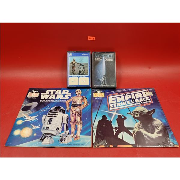 VTG Star Wars Soundtrack Lot w/ Cassettes & Records