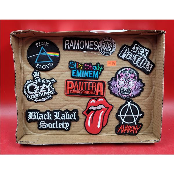 Assorted VTG Music Patches w/ Ozzy Osbourne, Pink Floyd, Ramones, & More