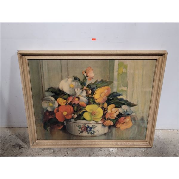 Framed Flores (Flowers) Print by Carlel Eleanor