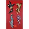 Image 1 : Lot Of 4 Lime Stone Bird Brooches