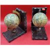 Image 1 : 2 Wooden World Globe Bookends