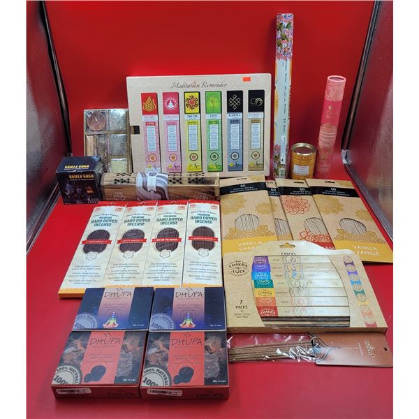Large Lot of Assorted Incense w/ Sticks, Backflow Cones, Cups, & More