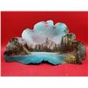 Image 1 : Signed Hand-Painted Landscape Scene on Artist's Conk Fungus by Pioette