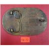 Image 2 : Solid Brass Weatherby Symbol of Superiority Belt Buckle