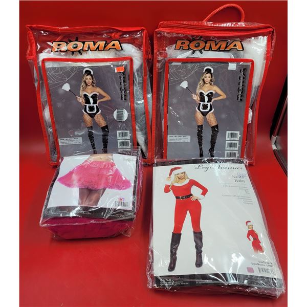 Assorted Costume Lot w/ Santa Baby, Maid, & More