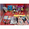 Image 1 : Disney Collectible Lot w/ Minnie Mouse Winding TV Toy, Wall Decor, Plastic Toys, & More