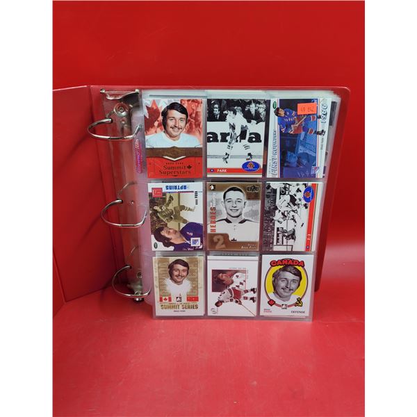 Binder of Assorted VTG Hockey Cards w/ Brad Park, Willi Plett, & More