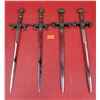 Image 1 : 4 Ornate Metal Dagger Replica Letter Openers