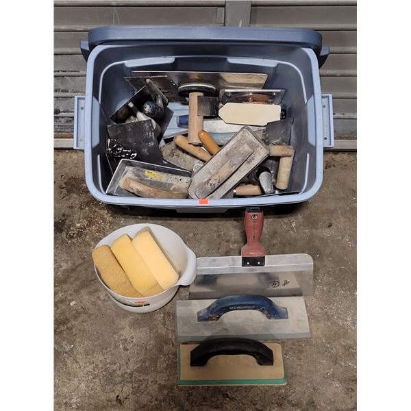 Drywall Tool Lot w/ Sponges, Trowels, & More