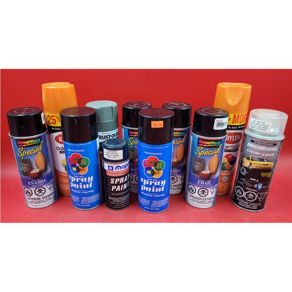 Lot of Assorted Spray Paint w/ Krylon, MotoMaster, ColourPlace, & More