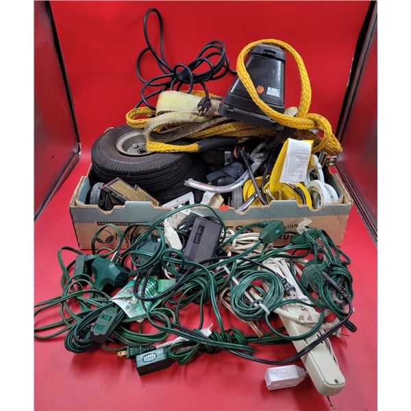 Lot of Assorted Extension Cords, Tools, & Hardware
