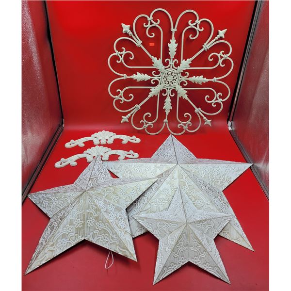 Lot of Assorted White Wall Decorations