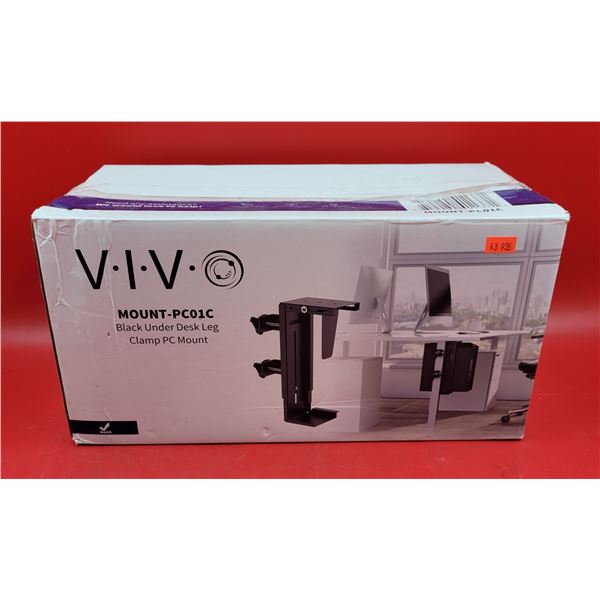 VIV Black Under Desk Leg Clamp PC Mount