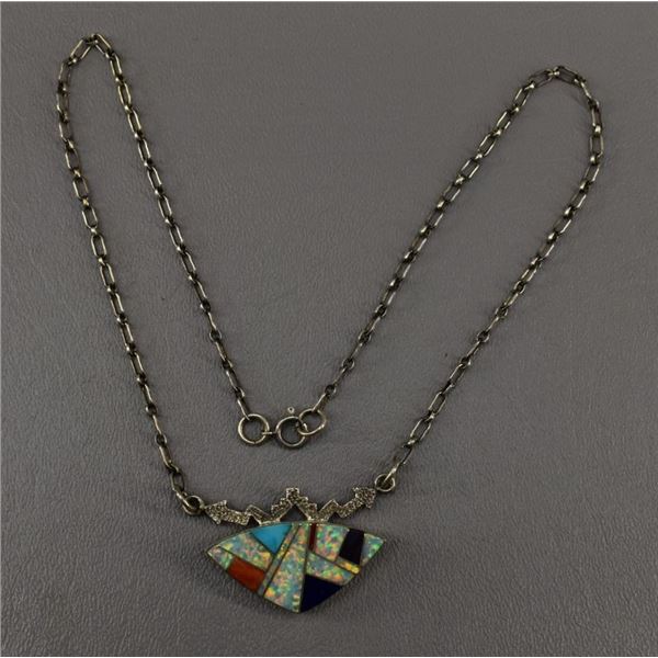 NAVAJO NECKLACE AND PENDANT