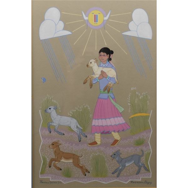 NAVAJO PAINTING (HARRISON BEGAY)
