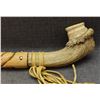 Image 8 : ANTLER AND WOOD PIPE WITH STAND (BUD MILLER)