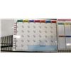 Image 2 : 4 NEW SOFT DRY ERASE FRIDGE MAGNET CALENDAR SETS WITH MARKERS, 12 X 16 INCH, 2 PC WITH 4 MARKERS EAC