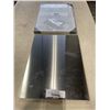 Image 1 : 2 NEW STAINLESS STEEL 16X12 CUTTING BOARDS, WITH NON SLIP EDGE, 304 STAINLESS RETAIL $35 EACH