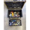 Image 1 : DEWALT TOOL CRATE WITH ASSORTED HAND TOOLS AND SHOP SUPPLY