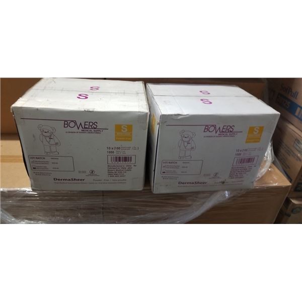 2 NEW CASES OF SIZE SMALL DISPOSABLE VINYL GLOVES