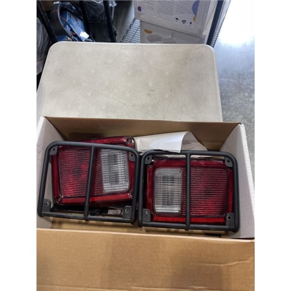 2012-2018 JEEP REAL TAIL LIGHTS WITH CAGE, UNINSTALLED