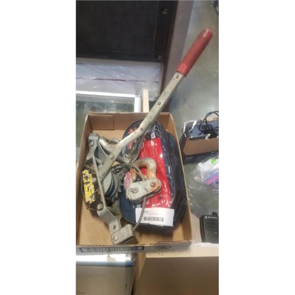 BOOSTER CABLES AND WINCH