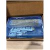 Image 2 : 2 NEW LARGE BLUE PENCIL CASE WITH 30 PACK OF NEW PENCILS, PRE SHARPENED, 4 LARGE  ERASERS AND 2 NEW 