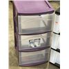 Image 2 : TWO PLASTIC ORGANIZERS THREE DRAWERS EACH