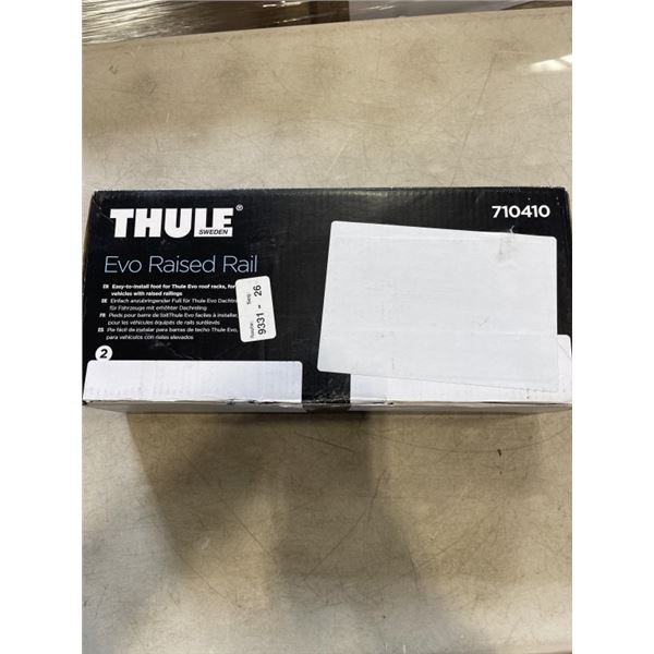 THULE EVO RAISED RAIL SET OF 4 FEET, UNIVERSAL FOR FOR VEHICLES WITH RAISED RAILINGS, WITH LOCK CORE