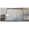 Image 2 : 4 NEW SOFT DRY ERASE FRIDGE MAGNET CALENDAR SETS WITH MARKERS, 12 X 16 INCH, 2 PC WITH 4 MARKERS EAC