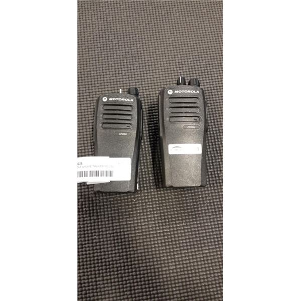 2 MOTOROLA WALKIE TALKIES MODEL CP200D, NO ANTENNA'S