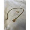 Image 1 : VINTAGE GOLD FILLED CHAIN W/ MAMMOTH IVORY EARRINGS AND MAMMOTH IVORY PENDANT