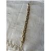 Image 2 : VINTAGE GOLD PLATED OR GOLD FILLED DECOR LINKS BRACELET ORIGINAL CLASP, UNMARKED