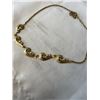 Image 2 : VINTAGE GOLD GUILDED W/ AURORA BOREALIS RHINESTONES NECKLACE, UNMARKED