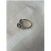 Image 2 : STERLING SILVER WITH BLACK ONYX STONE RING MARKED 925 SIZE 7