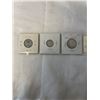 Image 2 : 3 - 1953 CANADIAN COINS FIRST YEAR QUEEN ELIZABETH II .800 SILVER