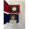 Image 1 : 2 CANADIAN $1 COINS 1970 MANITOBA CENTENNIAL, 1971 BC CENTENNIAL