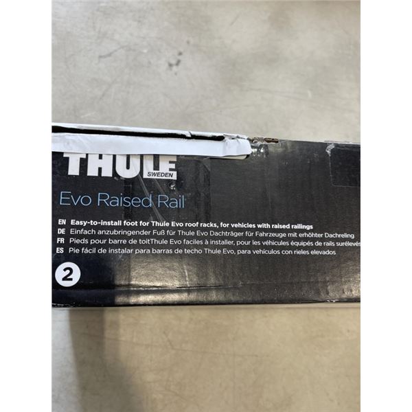 THULE EVO RAISED RAIL SET OF 4 FEET, UNIVERSAL FOR FOR VEHICLES WITH RAISED RAILINGS, WITH LOCK CORE