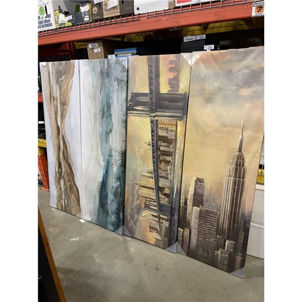 3 NEW 4PC CANVAS SETS