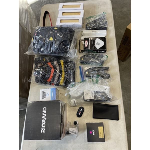 ASSORTED AMAZON OVERSTOCK INCLDING KNITTED TOQUES, WEARABLE BLANKET, ETC