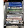 Image 2 : 2 BOXES OF DVDS AND GAMES AND 2 CD/DVD HOLDERS