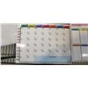 Image 2 : 4 NEW SOFT DRY ERASE FRIDGE MAGNET CALENDAR SETS WITH MARKERS, 12 X 16 INCH, 2 PC WITH 4 MARKERS EAC