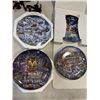 Image 2 : 6 VINTAGE MCDONALDS COLLECTOR PLATES W/ STANDS  - 1 BROKEN